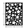 Little Birdie Reusable Stencil 7.3"X9.7"-Stars RUSNTL9-57132