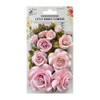 Little Birdie Rosalind Paper Flowers 21/Pkg-Pearl Pink - ROSALIND-69297 - 8903236511413