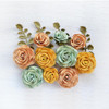 Little Birdie Whitney Paper Flowers 14/Pkg-Sunshine And Lemonade - CR79759