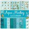 Little Birdie Cardstock 12"X12" 12/Pkg-Aqua Medley - CR79506 - 8903236616170