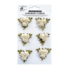 Little Birdie Francisca Paper Flowers 6/Pkg-Shabby Chic FRANCISC-82812 - 8903236650754