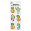 Little Birdie Pineapple & Cactus Sticker 6/Pkg-Pineapple & Cactus CR79788 - 8903236618990