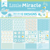 Little Birdie Little Miracle Cardstock Pack 12"X12" 12/Pkg-Baby Boy CR85665 - 8903236680577