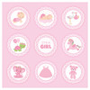 Little Birdie Little Miracle Cardstock Pack 12"X12" 12/Pkg-Baby Girl - CR85668
