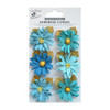 Little Birdie Alvero Paper Flowers 6/Pkg-Aqua Medley ALVERO-79441 - 8903236615524