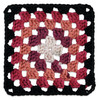 Red Heart All in One Granny Square-Black Carnation Code E310GS-2020