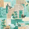 25 Pack Simple Vintage Essentials Double-Sided Cardstock 12"X12"-Teal Collage, Color Palette SVCP12-22209