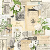 25 Pack Simple Vintage Essentials Double-Sided Cardstock 12"X12"-Cream Collage, Color Palette SVCP12-22213