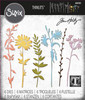 Sizzix Thinlits Dies By Tim Holtz 6/Pkg-Vault Wildflowers 666565 - 630454288473