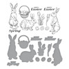 Spellbinders Press Plate & Die By Simon Hurley-Spring Bunnies, Spring Sampler BP156