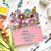 Pinkfresh Studio Stencils 4.25"X5.5"-Wildflower Bouquet PF227524