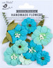 Little Birdie Fiorella Paper Flowers 12/Pkg-Arctic Ice FIORELLA-91303 - 8903236737561