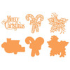 Tonic Studios Die Set-Merry Christmas Candy Cane & Poinsettia 5227E
