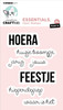 2 Pack - Studio Light Essentials Clear Stamp-Nr. 600, Hoera - STAMP600 - 8713943148921