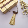 Realeather(R) Crafts Deerskin Fringe 2"x3" 2/Pkg-Metallic Gold - SF0203-91