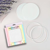 3 Pack Dress My Craft Acrylic Coasters-Round With Outer Ring DMCA6957 - 194186019038