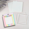 3 Pack Dress My Craft Acrylic Coasters-Curved Square With Outer Ring DMCA6979 - 194186019052