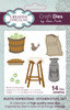 Creative Expressions Craft Die By Sam Poole-Kitchen Stool Set Rustic Homestead 5A0020K1-1G35J - 5055305987612