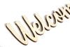 12 Pack - CousinDIY Unfinished Wood Script Phrase-Welcome - A50026L7-1369