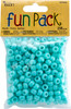 12 Pack CousinDIY Acrylic Pony Beads 250/Pkg-Turquoise 34734242 - 016321168756