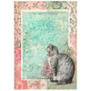2 Pack - Stamperia Assorted Rice Paper Backgrounds A6 8/Pkg-Orchids And Cats - FSAK6017