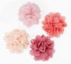 CousinDIY Chiffon Flowers Set 4/Pkg-Pink - 40003386