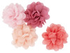 CousinDIY Chiffon Flowers Set 4/Pkg-Pink - 40003386