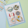 3 Pack Spellbinders Puffy Motif Stickers From Rosie's Studio-Heartfelt 5A0021RY-1G4P0