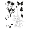 Sizzix Framelits Die & A5 Stamp Set By 49 & Market 8/Pkg-Painted Stencil Botanical 666635