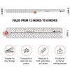 SINGER Precision Measuring Folding Ruler -12" - 5A0021QL-1G4N0