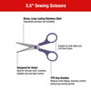 SINGER Fabric & Craft Soft Grip Scissor Set -3/Pkg - 5A0021QX-1G4MW