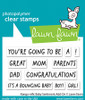 Lawn Fawn Clear Stamps 3"X2"-Kanga-rrific Baby Sentiment Add-On 5A0021LM-1G4HQ - 789554581011