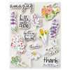 6 Pack - Little Birdie Watercolor Collection Embellishment 14/Pkg-Floral Wishes - CR70274