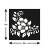 6 Pack Little Birdie Reusable Stencil 4"X4"-Artful Flowers RUSNTL4-83444