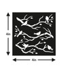 6 Pack - Little Birdie Reusable Stencil 4"X4"-Chirpy Haven - RUSNTL4-83443