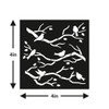 6 Pack Little Birdie Reusable Stencil 4"X4"-Chirpy Haven RUSNTL4-83443