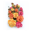 3 Pack - Little Birdie Rosalind Paper Flowers 21/Pkg-Boho Vibes - ROSALIND-82821