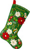 Bucilla Felt Stocking Applique Kit 18" Long-Poinsettia Elegance 5A0021SD-1G4PB - 046109896847