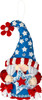 Bucilla Felt Ornaments Applique Kit Set Of 4-Red, White & Blue Gnomes 5A0021SN-1G4PF