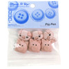 6 Pack - Dress It Up Embellishments-Pig Pen - DIUBTN3-10415 - 787117587159