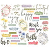 Simple Vintage Meadow Flowers Bits & Pieces 45/Pkg-Sentiment - 5A0022K9-1G5HF