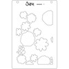 Sizzix A6 Layered Stencil 4/Pkg-Abstract Blooms 5A00229X-1G4YH