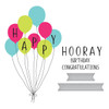 Spellbinders BetterPress Press Plate & Die Set-Happy Hooray Balloons Registration 5A0022YC-1G61R