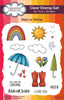 Creative Expressions Jane's Doodles Clear Stamp 4"X6"-Rain Or Shine - 5A0022D6-1G538 - 5055305988367