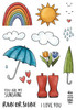Creative Expressions Jane's Doodles Clear Stamp 4"X6"-Rain Or Shine - 5A0022D6-1G538