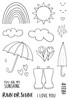 Creative Expressions Jane's Doodles Clear Stamp 4"X6"-Rain Or Shine - 5A0022D6-1G538