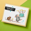 House Mouse Cling Rubber Stamp-Birthday Wishes, Spring Has Sprung 5A0022YS-1G60P