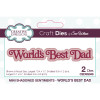 2 Pack Creative Expressions Mini Shadowed Sentiments Craft Die-World's Best Dad, By Sue Wilson 5A00243P-1G7F3 - 5055305988473