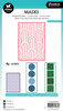 3 Pack Studio Light Essentials 5.9"X8.25" Stencil-Nr. 276, Rainbow Pattern 5A0023JR-1G6JC