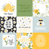 25 Pack Happy As Can Bee Double-Sided Cardstock 12"X12"-4X4 Journaling Cards 5A0023SF-1G6T6